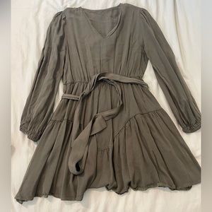 Olive green long sleeve dress